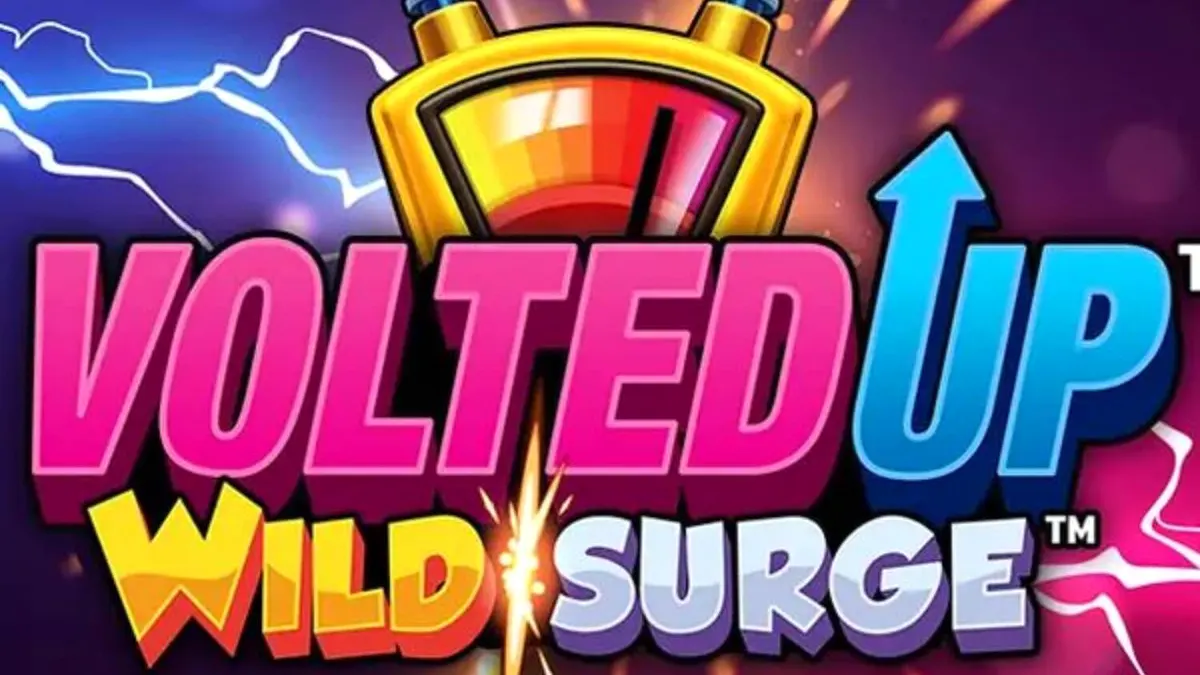Tampilan visual slot VoltedUP WildSurge dengan tema neon futuristik