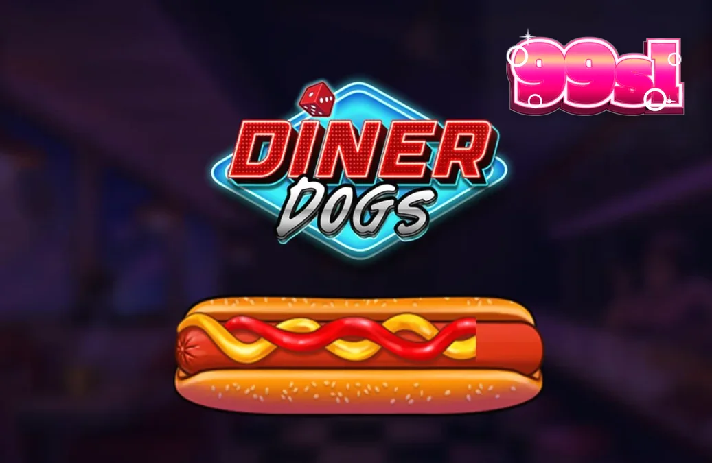 Tampilan visual slot Diner Dogs dengan nuansa noir retro dan elemen perampokan kasino.